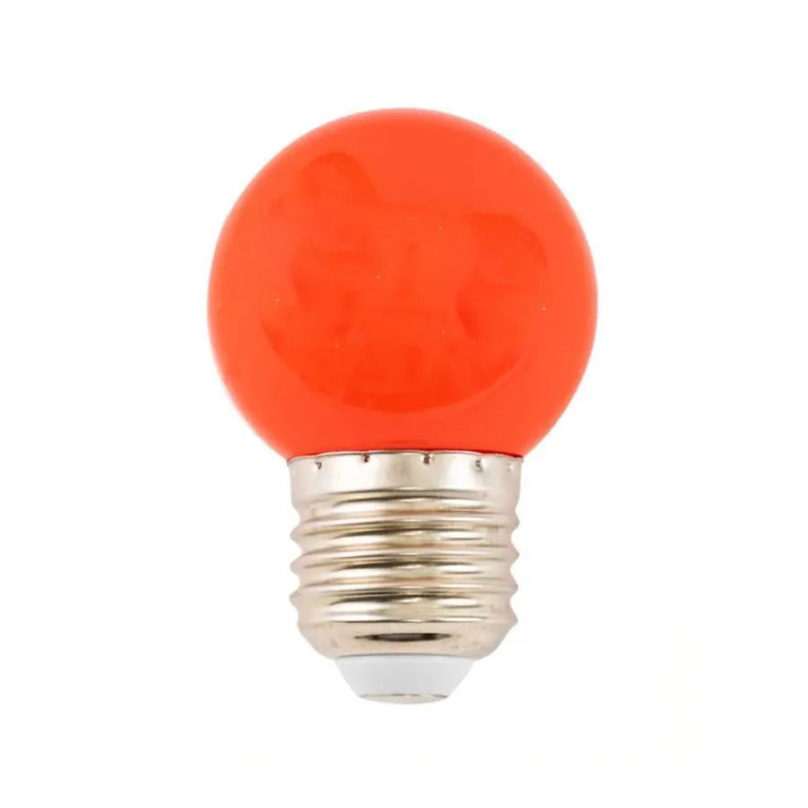 LED žárovka, E27, 2W, červená