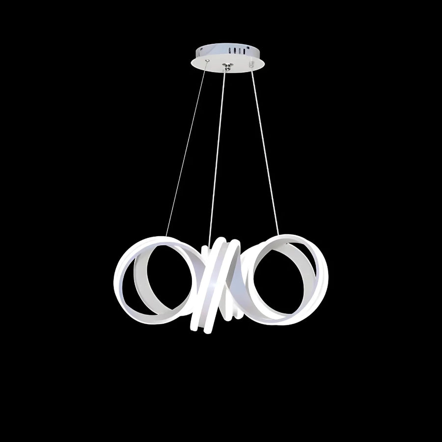 LED chtíč zavěšená s nekonečným dálkovým ovládáním, 180 W, nastavitelná výška, studená/horká/neutrální světlo, sedmikráska, bílá