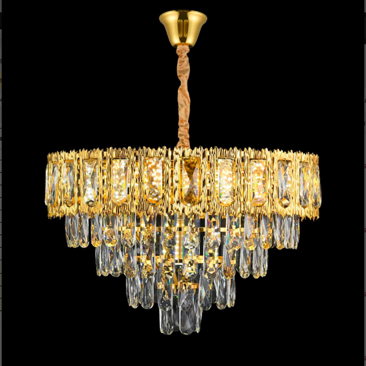 Crystal Chandier Corona Incanto 3xe14, průměr 30 cm, lesklé zlato, reblabilní výška