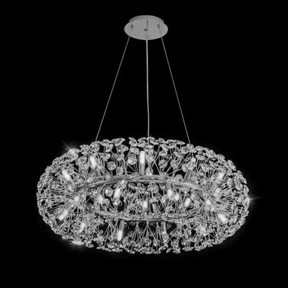 Crystal Chanderier minuta 12x G9, průměr 60 cm, lesklý chrom, nastavitelná výška