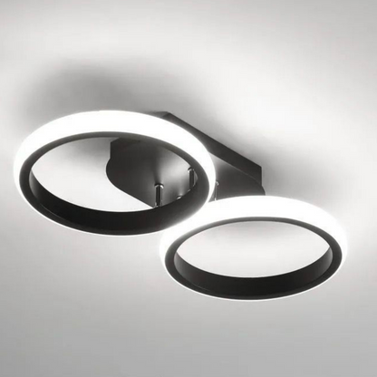 LED LED LED Elio Celio, 16W, 2 kruhy, studené/horké/neutrální světlo, černá