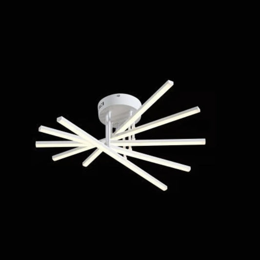 LED lustr GIO na dálkové ovládání, 90W, 5 prvků, studené/chladné/neutrální světlo, stmívatelný, bílý