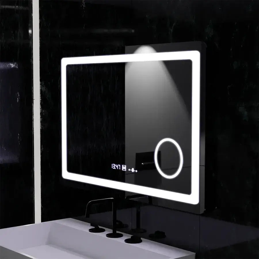 Zrcadlo LED obdélníkový 90x60cm Souverain Motionglow Marcello Desical Clock Defrosting System