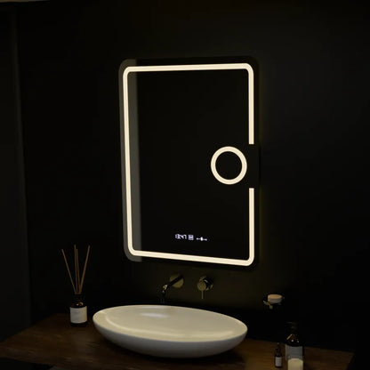 Mirror LED obdélníkový 50x70cm Eclat Motionglow Marcello Discuuts & Termeter Luba Cosmetica Dimabil