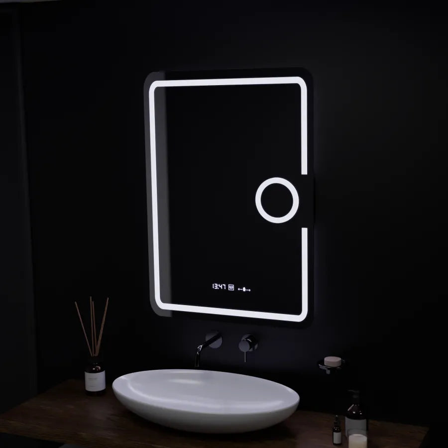 Mirror LED obdélníkový 50x70cm Eclat Motionglow Marcello Discuuts & Termeter Luba Cosmetica Dimabil