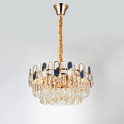 Andor 6*E27 Chandier, Metal and Crystal, Golden