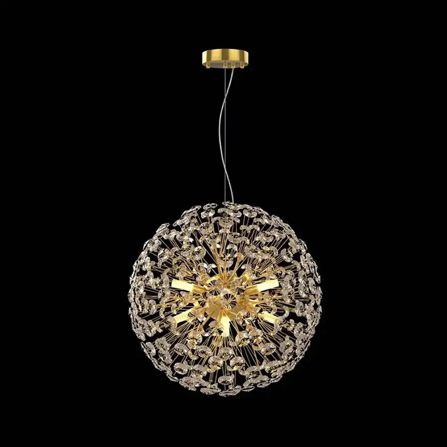 Crystal Chandier Minute 9x G9, průměr 50 cm, lesklý zlatý, nastavitelná výška