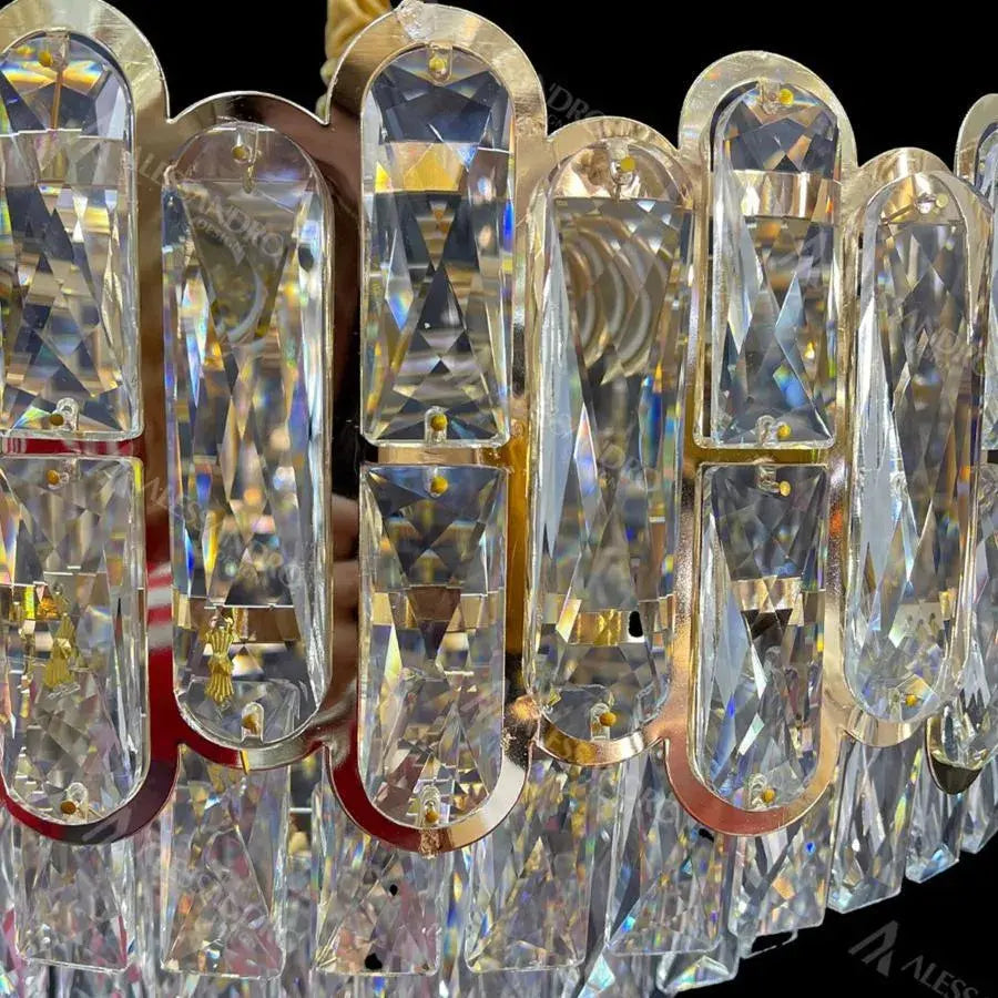 Bamsi 10x E27 Crystal Chanderier průměr 60 cm zlatý zlatý