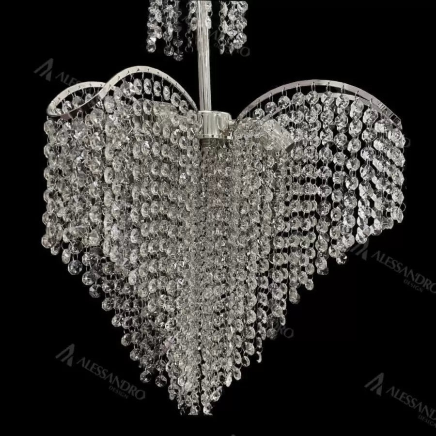 Crystal Crystal Baylor 4x E27 44 cm průměr stříbra