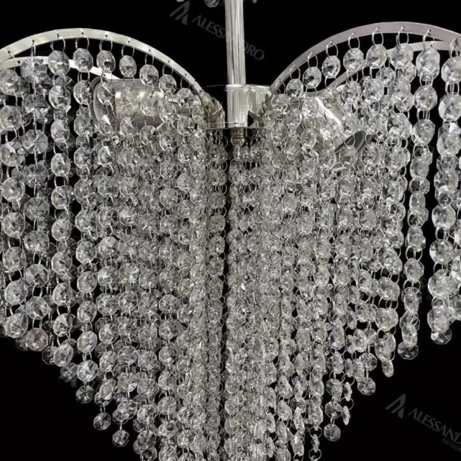 Crystal Crystal Baylor 4x E27 44 cm průměr stříbra