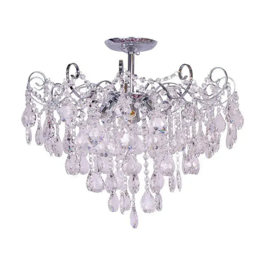 Crystal Chandier Carson 6x E27 stříbro