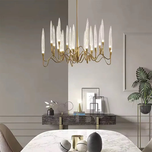 Crystal Chandier Delta 12xg4 Gold