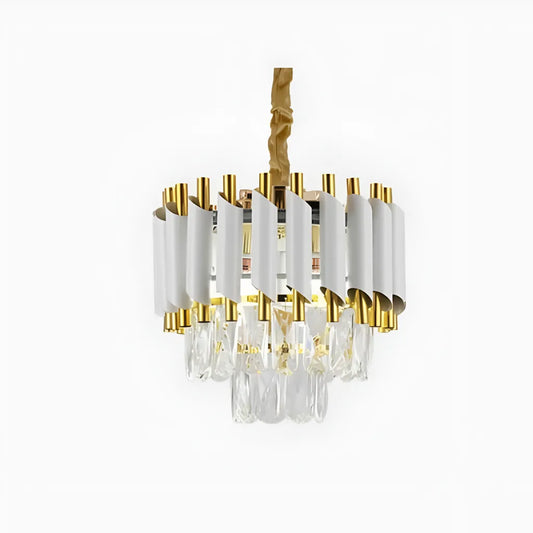 Crystal Chandier Versailles Petito 3xe14, průměr 30 cm, lesklý a bílý zlato, nastavitelná výška