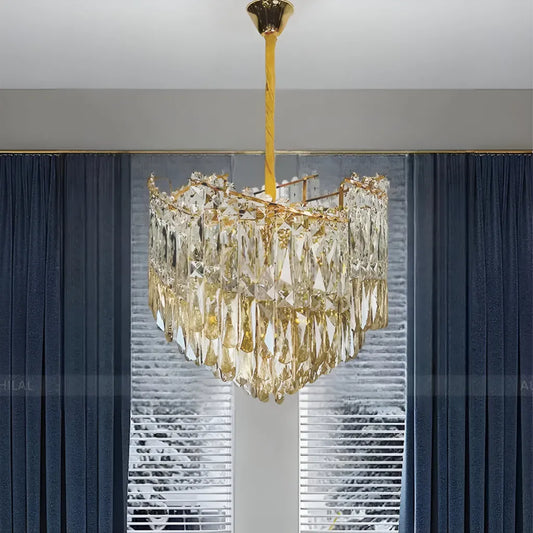 Crystal Crystal Topkapi Petito 3xe27, průměr 30 cm, lesklé zlato, nastavitelná výška