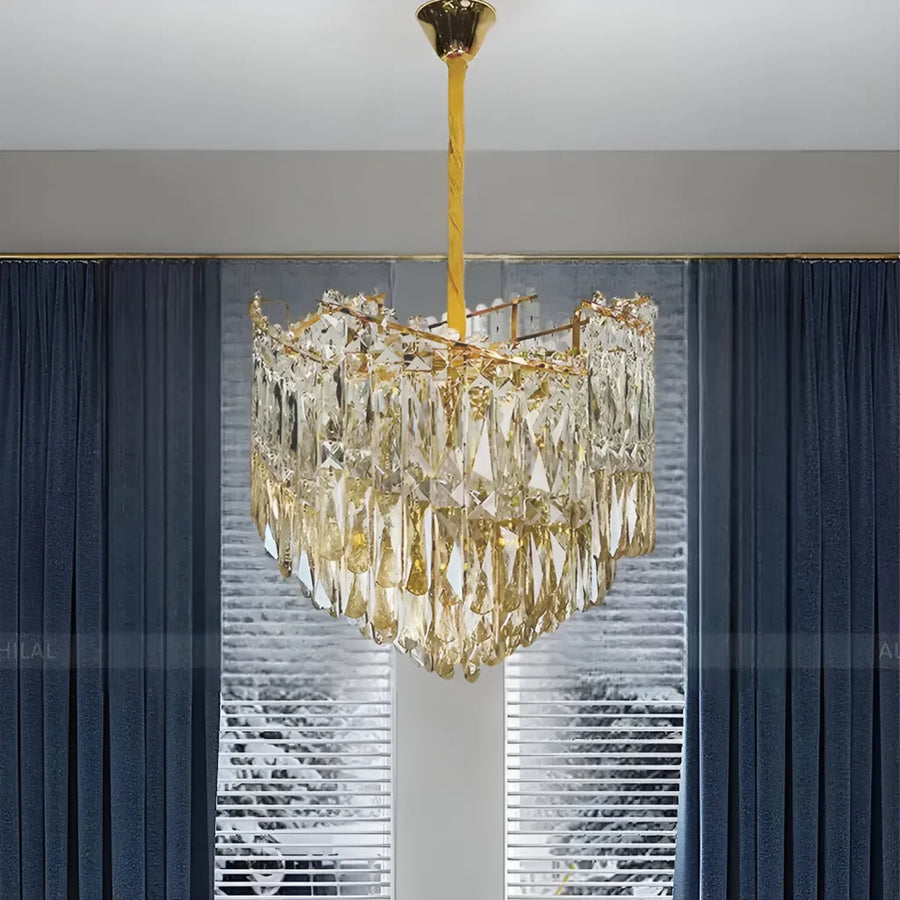 Crystal Crystal Topkapi Petito 3xe27, průměr 30 cm, lesklé zlato, nastavitelná výška