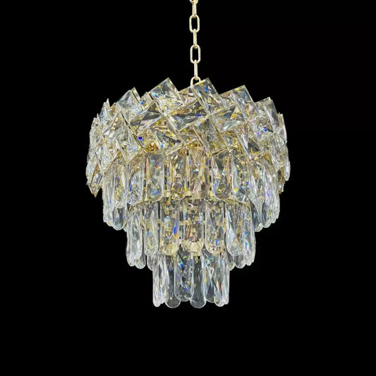 Crystal Chandier Windsor Petito 3xe27, průměr 30 cm, lesklý zlato, nastavitelná výška