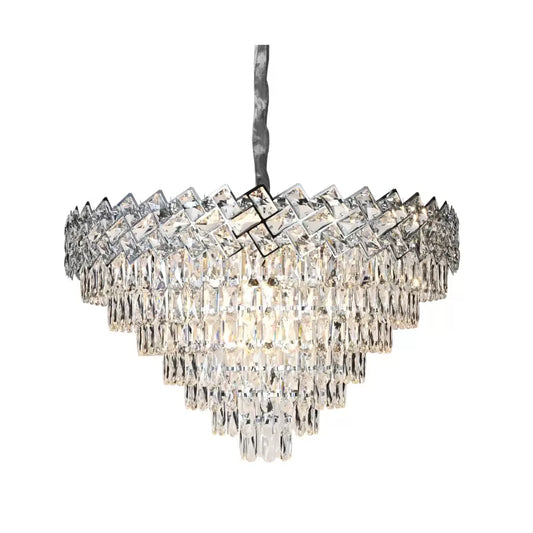 Crystal Chandier Windsor Supremo 16xE27, průměr 80 ​​cm, lesklý chrom, nastavitelná výška