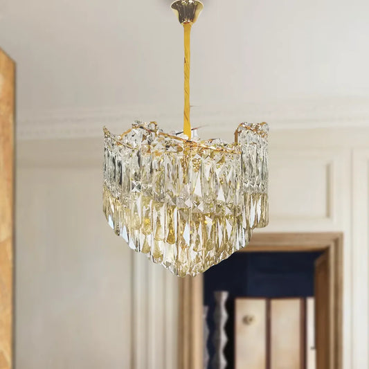 Crystal Crystal Topkapi Eleganza 8x E14, průměr 49 cm, lesklý zlato, nastavitelná výška