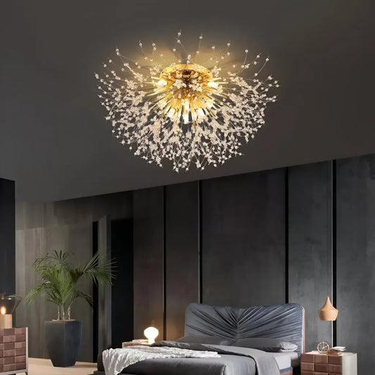 Rondo Vivace Crystal Chandelier, 8x G9, 60 cm, zlatý