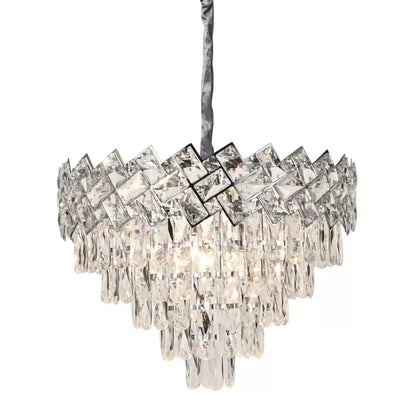 Crystal Chandier Windsor Eleganza 5x E27, průměr 49 cm, lesklý chrom, nastavitelná výška