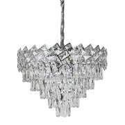 Crystal Chandier Windsor Eleganza 5x E27, průměr 49 cm, lesklý chrom, nastavitelná výška