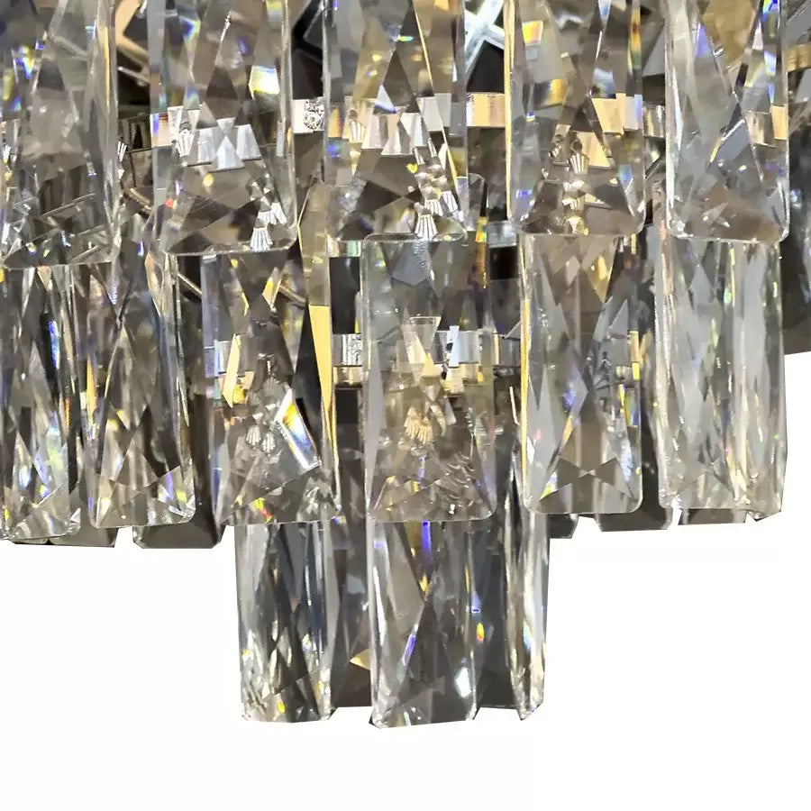 Crystal Chandier Windsor Noble 5xe27, průměr 40 cm, lesklý chrom, nastavitelná výška