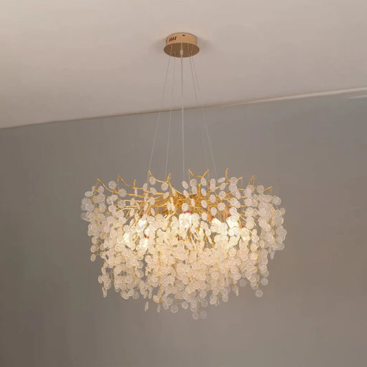 Crystal Chandier Waltz Serenade, 8x G9, Gold, 60 cm, nastavitelná výška