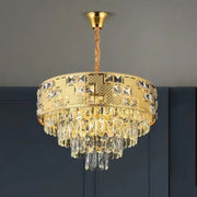 Neuschwanstein Petito 3xe14 Crystal Lustr, průměr 30 cm, zlato, nastavitelná výška