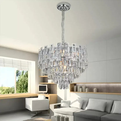 Crystal Chandier Nelson 7x E27 Silver
