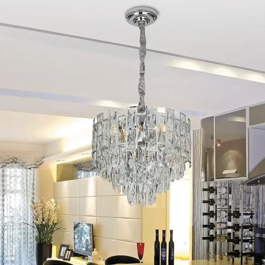 Cristal Chandier Niklaus 4x E27 Silver
