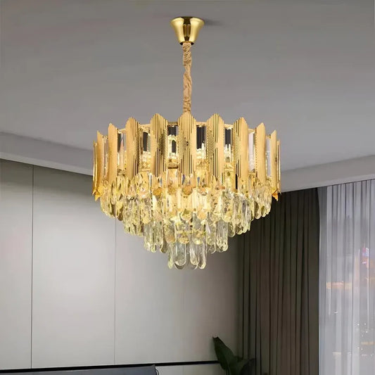 Crystal Chandier Buckingham Petito 3xe14, průměr 30 cm, zlato, nastavitelná výška
