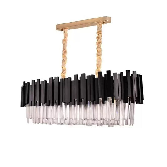 Crystal Chandier Blois Regalis 8xe27, průměr 80 ​​cm, černá, nastavitelná výška