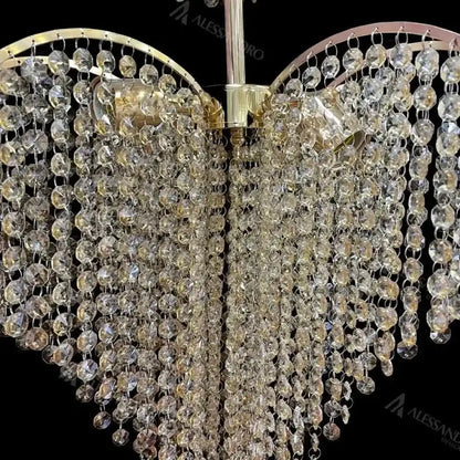 Křišťálový lustr CONWY Eleganza, 4xE27, Průměr 47cm, Zlatý