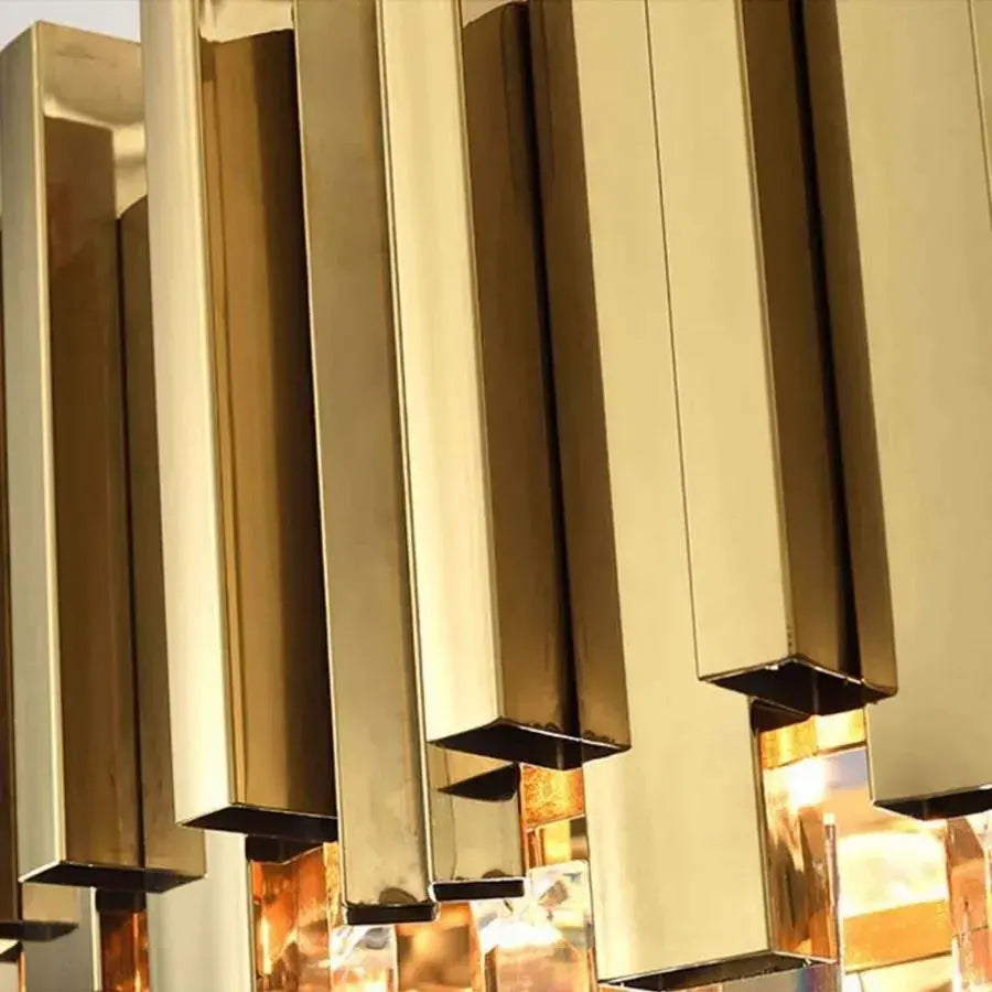 BALMORAL Magno křišťálový lustr, 9x E14, průměr 60 cm, zlatý, nastavitelná výška