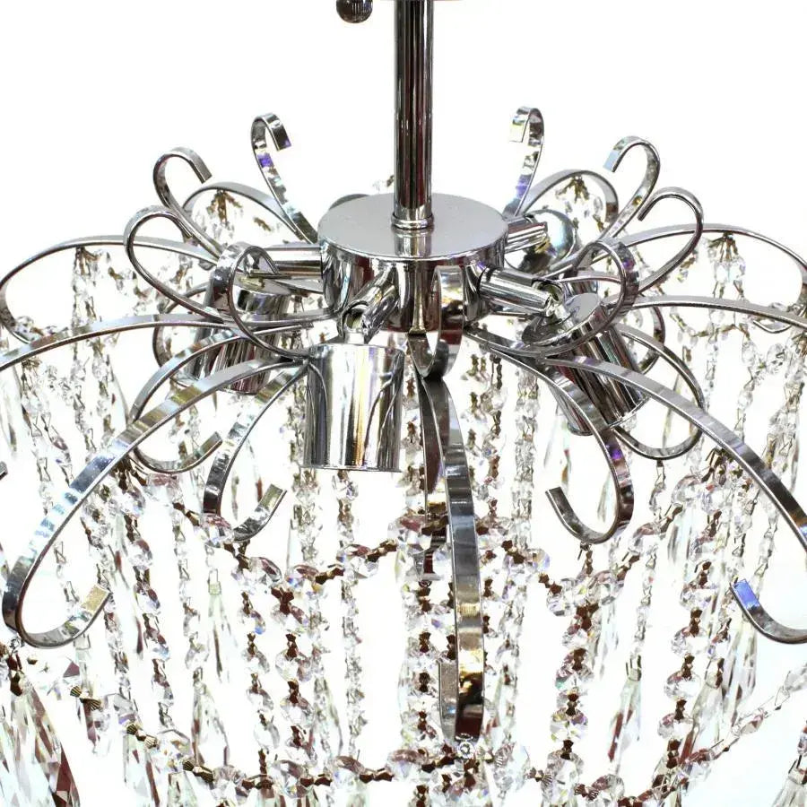 Cristal Chandier Ego 5x E27, průměr 47 cm, lesklý chrom