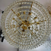 Junnut 21*E27 Chandier, Crystal and Metal, Golden