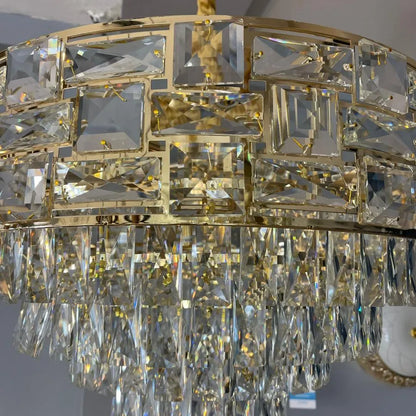 Karam 10*E27 Chandier, Metal and Crystal, Golden