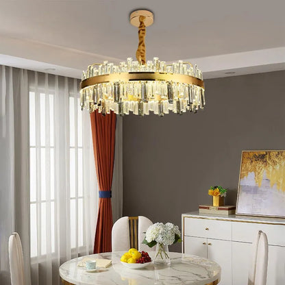 Achim LED Chanderier s dálkovým ovládáním, 200 W, 80 cm zlatý průměr, Davable