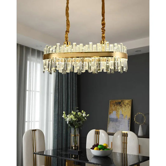 Achim LED lustr s dálkovým ovládáním, průměrem 200 W, 80 cm, zlatý, laskavý