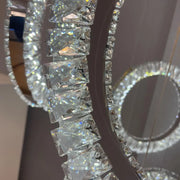 Cindy LED CHANDERIER, 128W, kov a křišťál, stříbro