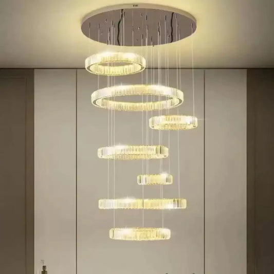 LED Crystal Chandelier s Mesiáhem 128W Silver Remote