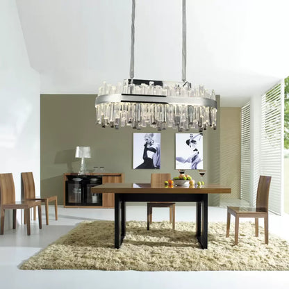 LED Crystal Chandelier s Morganem 140W dálkovým ovládáním stříbra