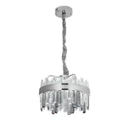 Crystal LED lustr s Miguelem 92W Dimable Silver Remote Control
