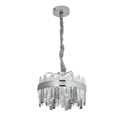 Crystal LED lustr s Miguelem 92W Dimable Silver Remote Control