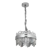 Crystal LED lustr s Miguelem 92W Dimable Silver Remote Control