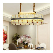 LED Pollux Chandier s dálkovým ovládáním, 156W, průměr 80 ​​cm, zlatý, krystal, nestabilní