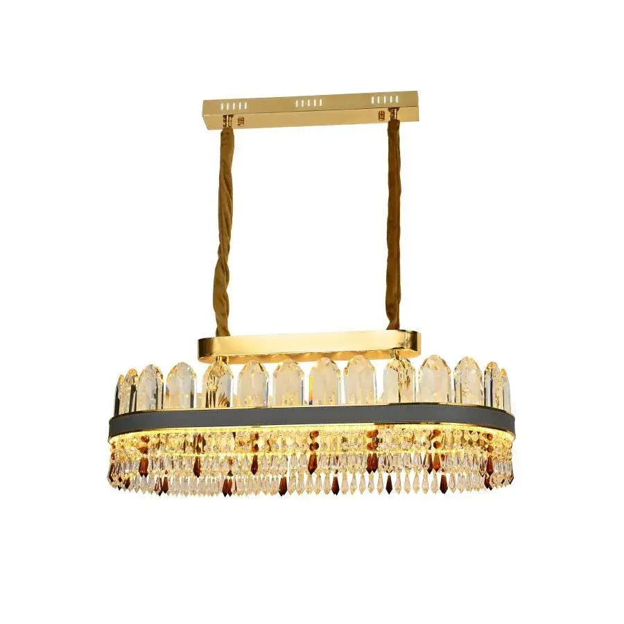 LED Pollux Chandier s dálkovým ovládáním, 156W, průměr 80 ​​cm, zlatý, krystal, nestabilní