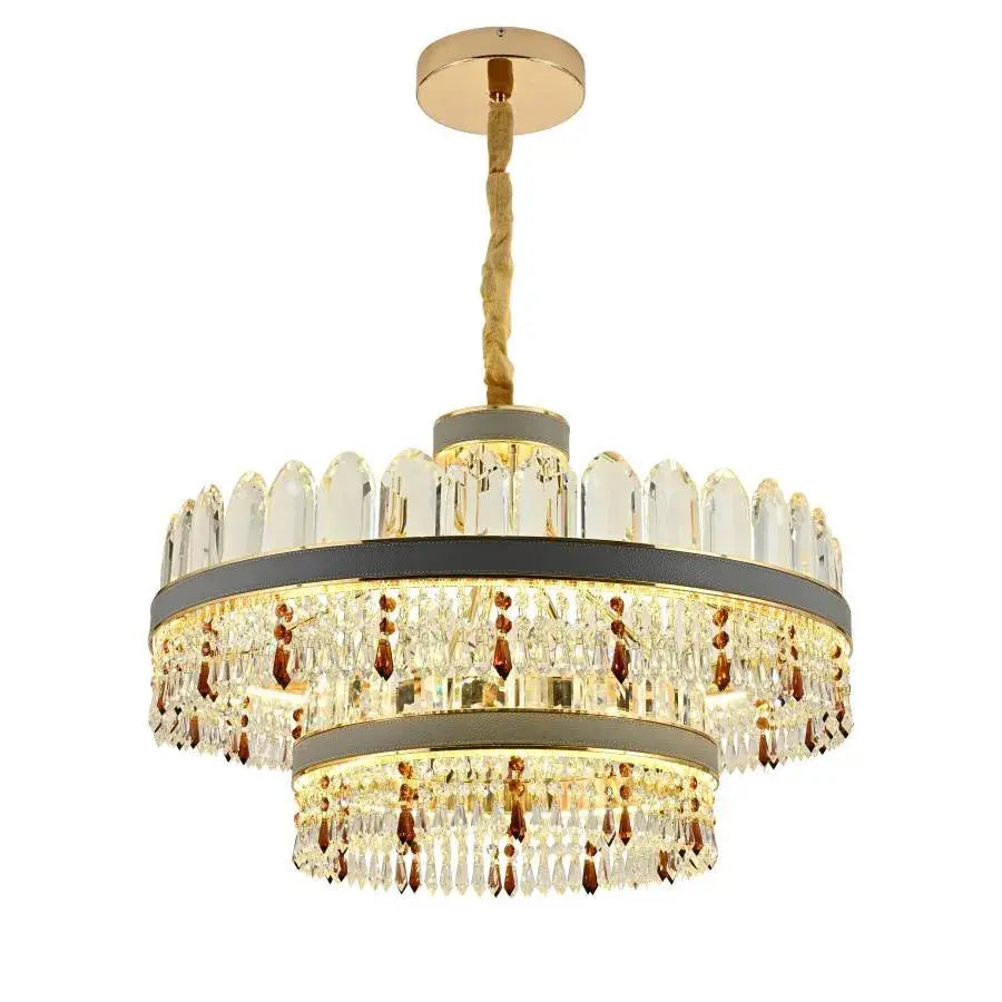 LED Pollux Chanderier s dálkovým ovládáním, 300 W, 75 cm zlatý, průměr krystalu.