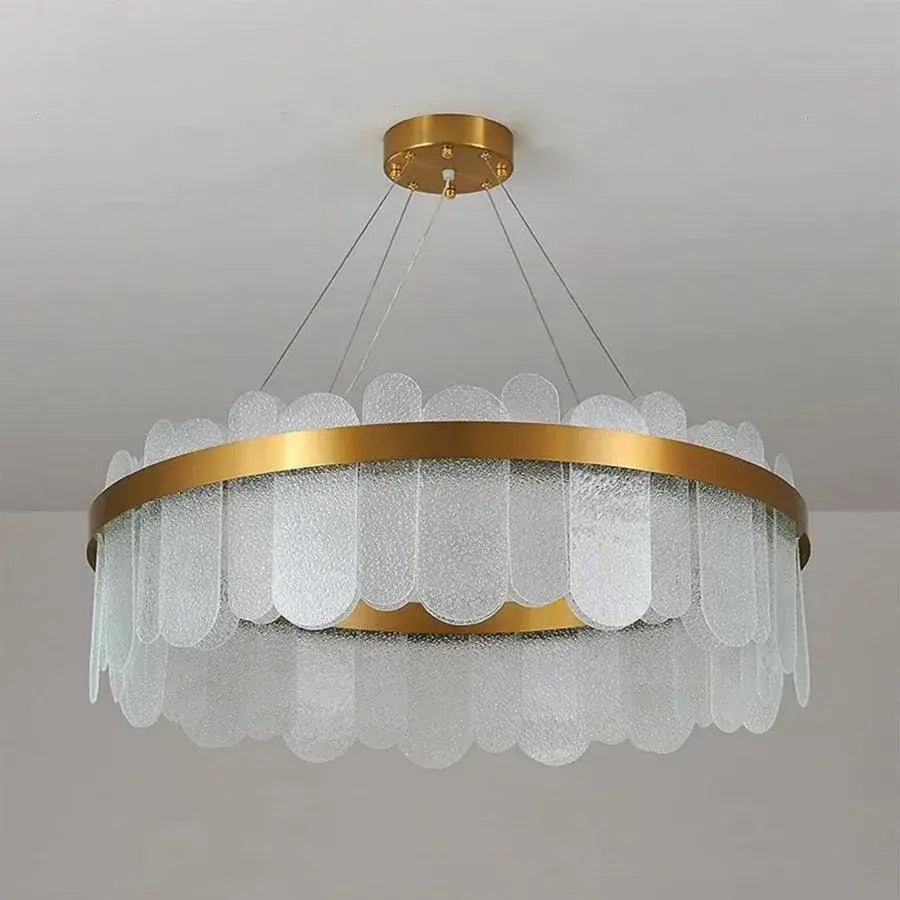 LED lustr s dálkovým ovládáním Alonzo 93W Dimable 60 cm zlatý průměr