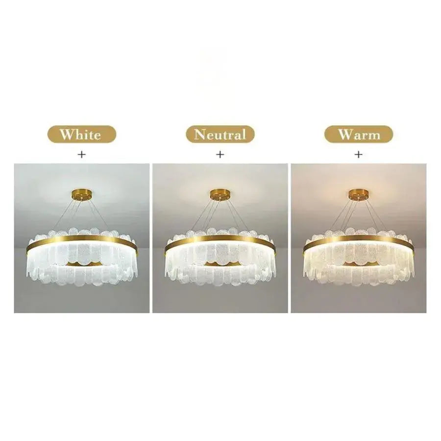 LED lustr s dálkovým ovládáním Alonzo 93W Dimable 60 cm zlatý průměr